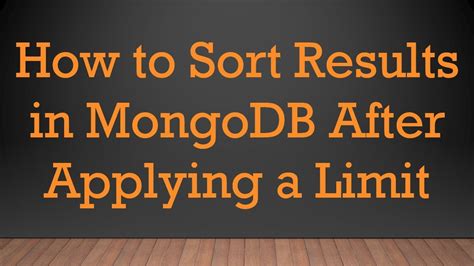 mongodb limit results.